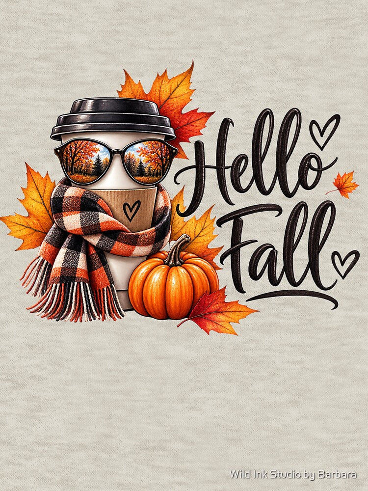 Hello Fall Cozy Coffee Design by Wild Ink Studio by Barbara