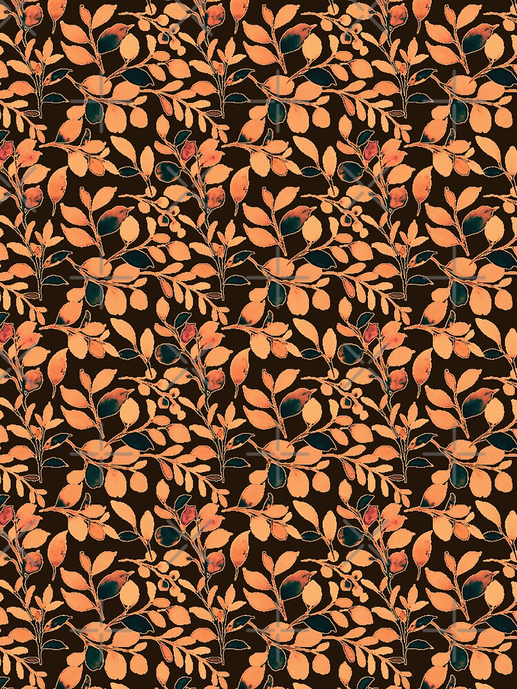 autumn leaves pattern,beige,brown by cutecrazytshirt