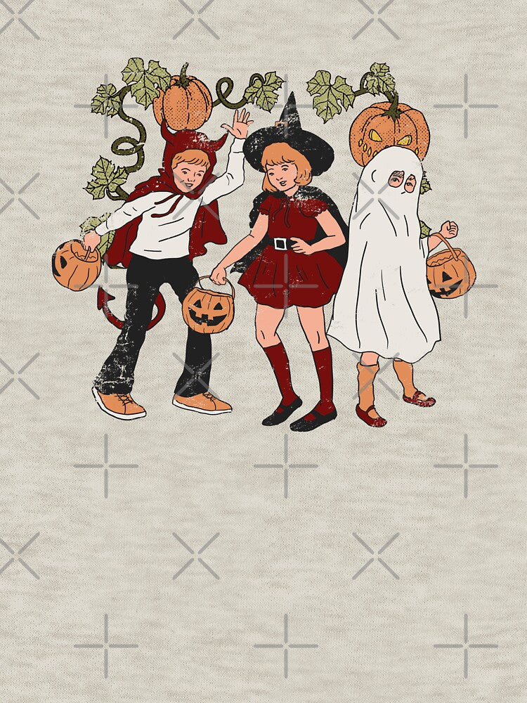 Retro Kids Trick or Treat 80's 90's Fall Funny Halloween Vintage by JooArtPrints  ★★★★★