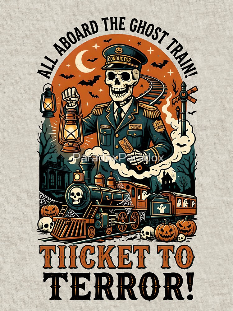All aboard the Ghost Train, ticket to terror - Halloween for conductors by ParadoxParadox