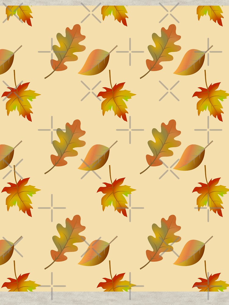 Cozy autumn maple leaves oak leaves by CutieBlue