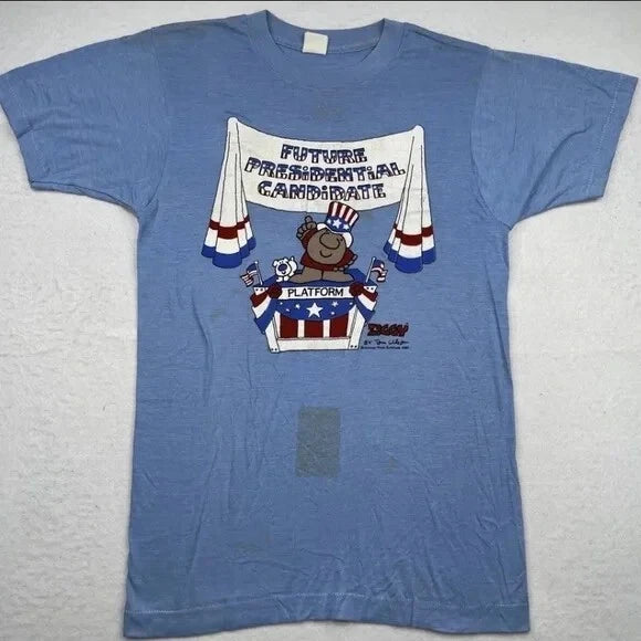 Vintage Distressed 80's Tom Wilson Ziggy Future Presidential Candidate T-Shirt S