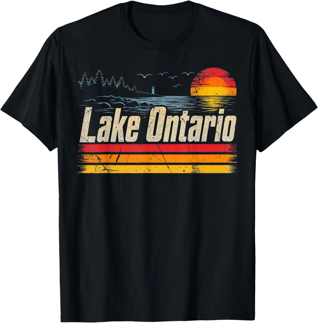 Retro Sunset Great Lakes Lake Ontario T-Shirt