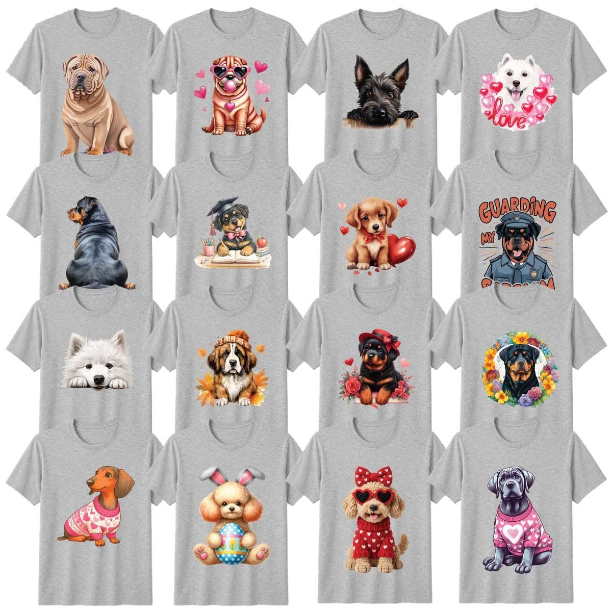 Cute Dog T-Shirt Poodle Canine Rottweiler Dog Lover Gift