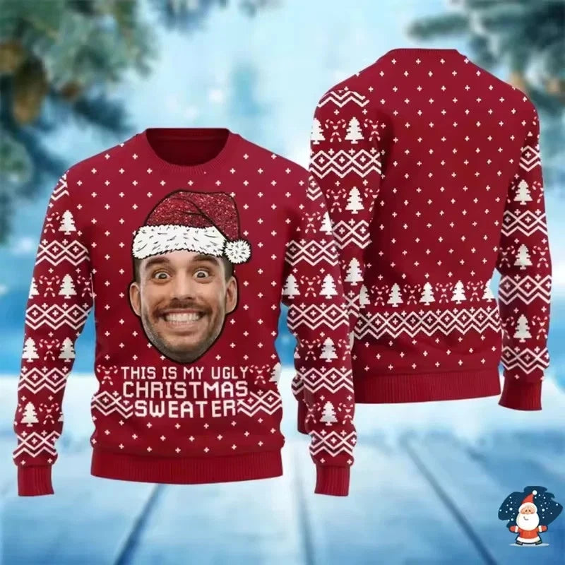 Custom Face Ugly Christmas Sweater – Funny Personalized Holiday Gift BS441