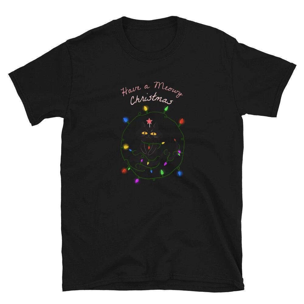 Have A Meowy Christmas Cute Cat Funny Animal Kitty Cats T-Shirt