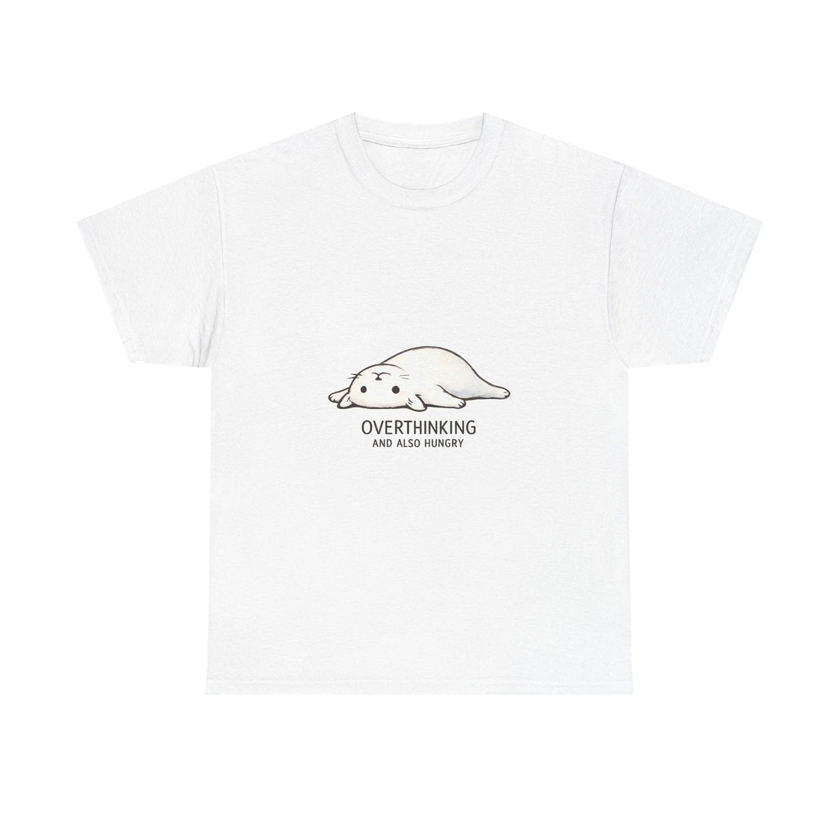 Funny Overthinking Cat Shirt Hungry Meme Tee Gift for Cat Lovers Unisex