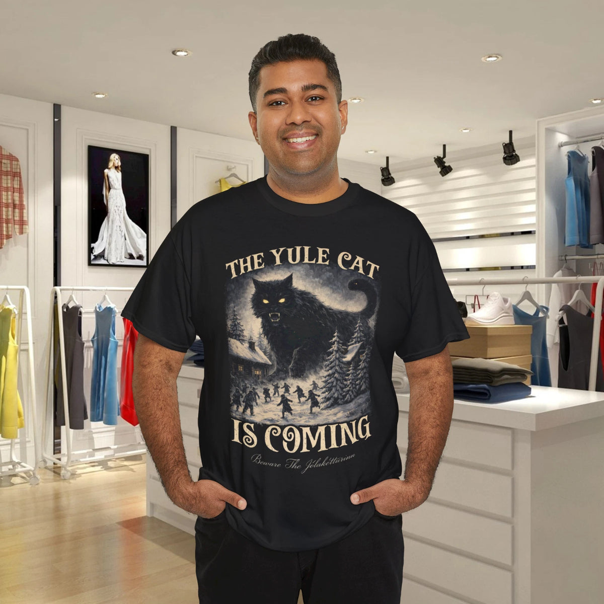 The Yule Cat Is Coming Shirt, Folklore Yule Cat Shirt, The Yule Cat Shirt