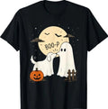 Retro Boo Boo-p Dog Ghost Funny Halloween Dog Lovers Dog T-Shirt