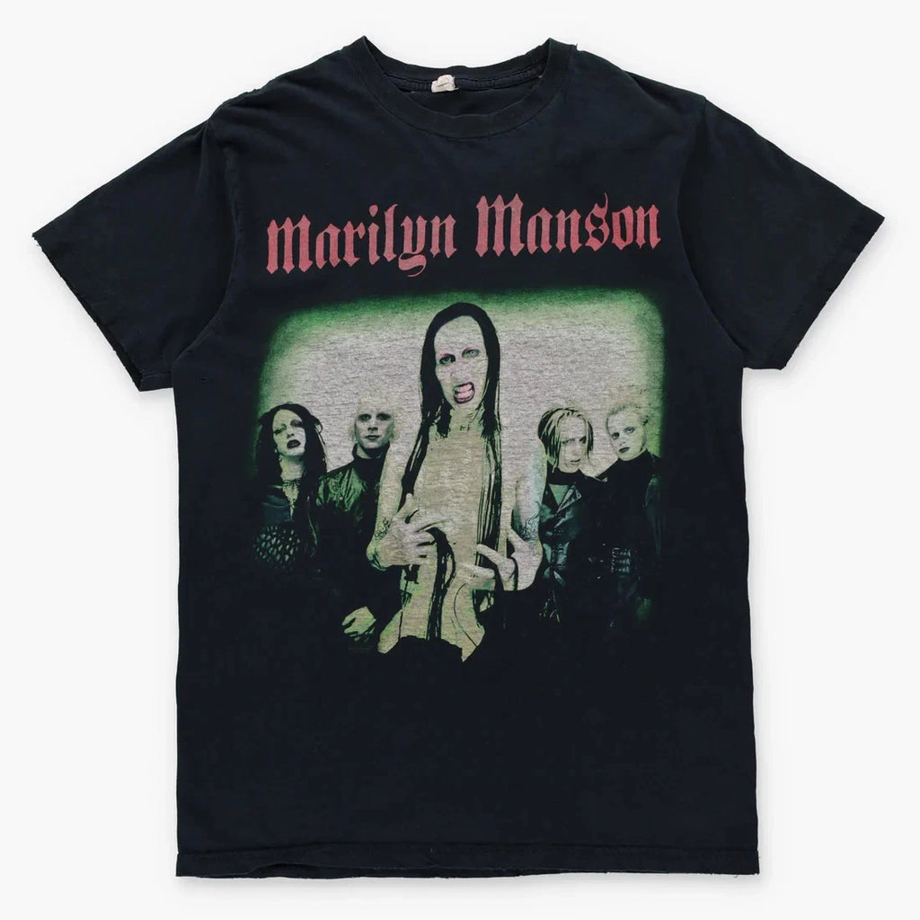 Vintage Marilyn Manson 2013 Distressed Band Promo Merch T-Shirt (M)