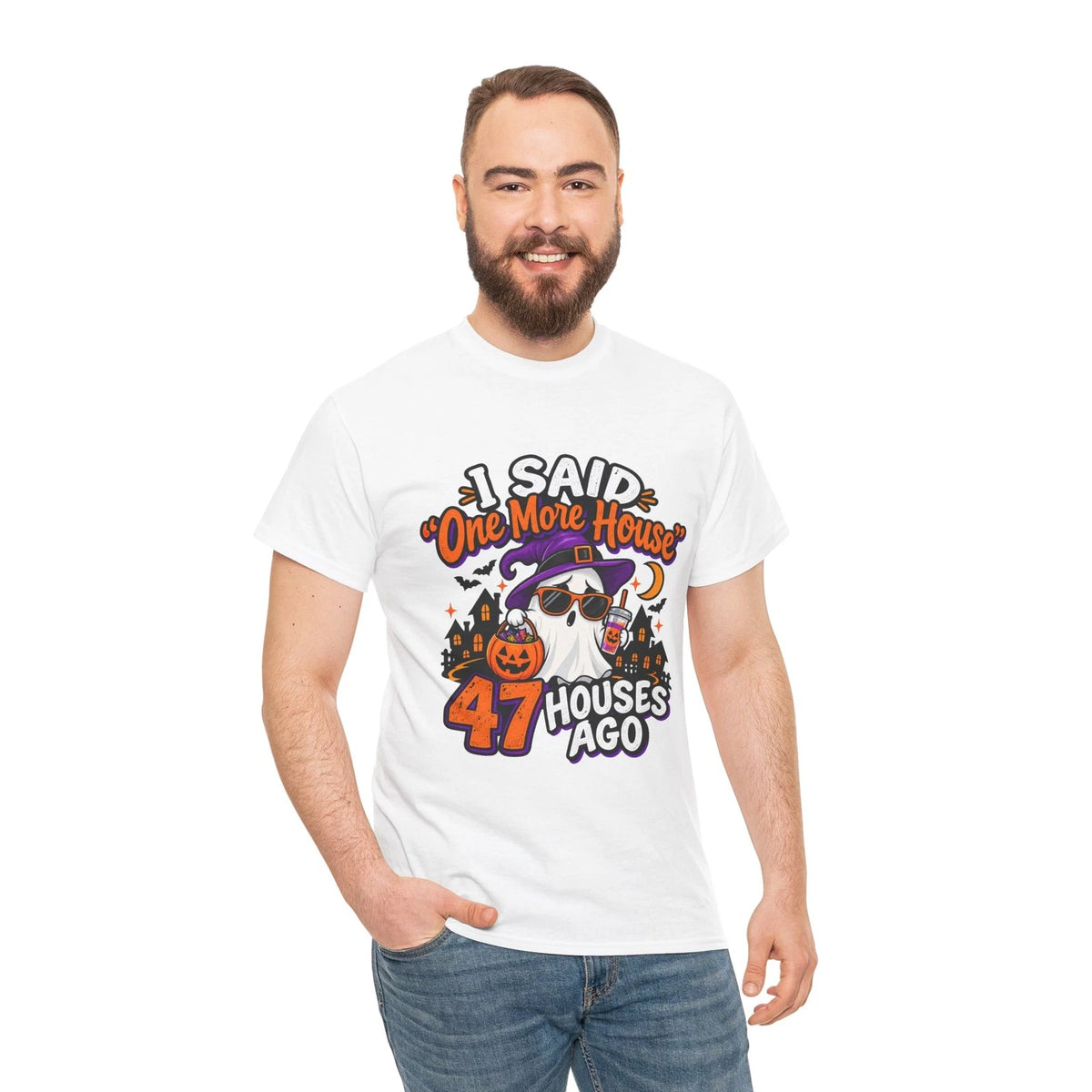 I Said One More House Ghost Shirt | Halloween Haunted Neighborhood Tee