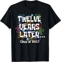 Funny Class of 2027 Senior Twelve Years Later Back to School T-Shirt