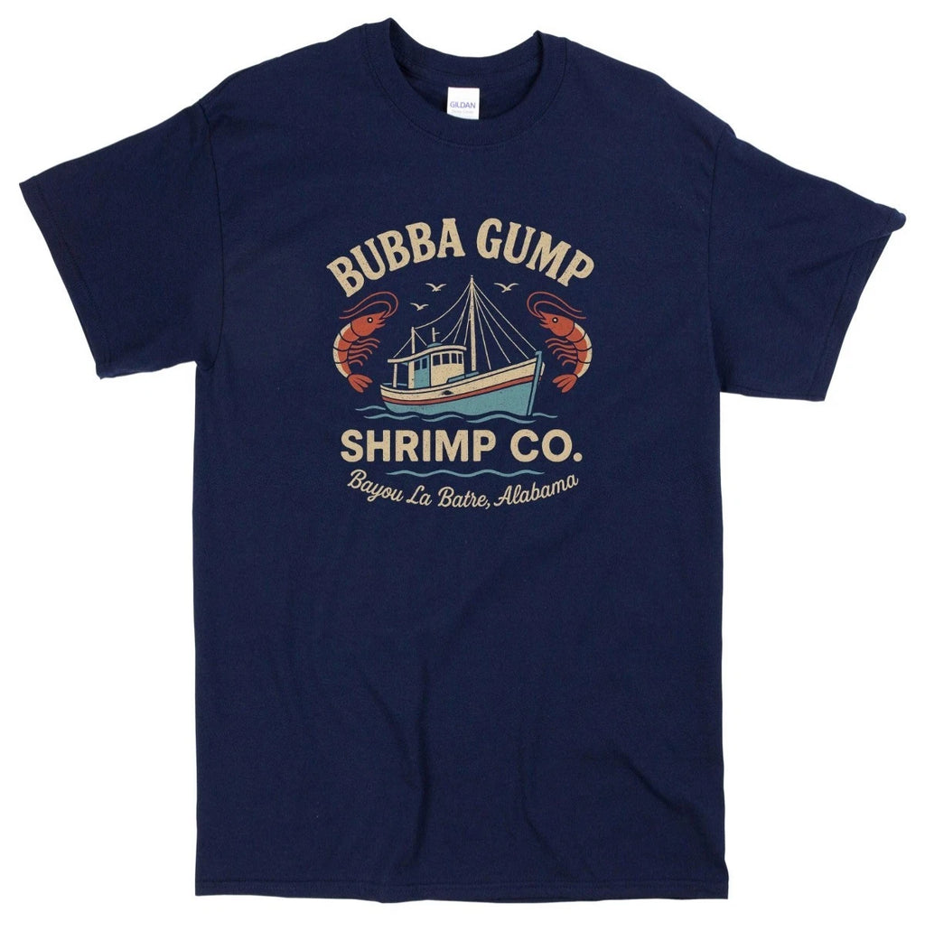 Bubba Gump FOREST GUMP Retro 90 Film T-Shirt Tee Shirts Iconic Classic Nostalgia