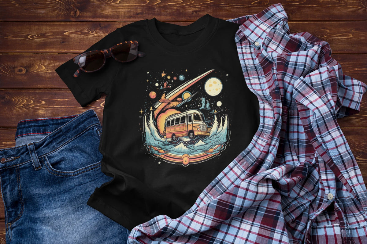 Space Shirt, Star T shirt, Astronomy Shirt, Celestial Shirt, Crescent Moon, Tee
