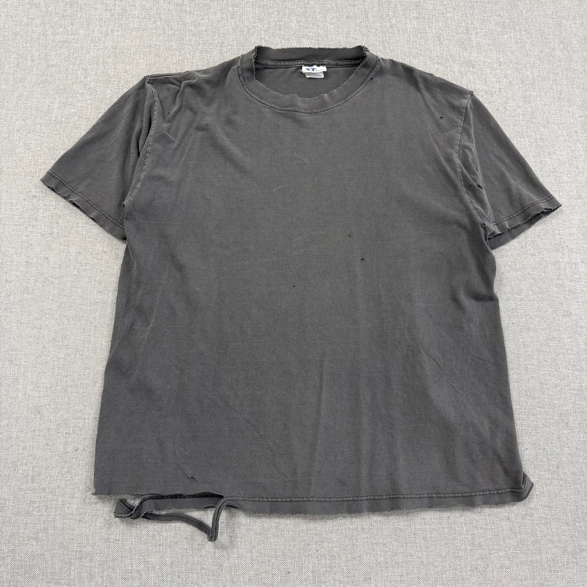 Vintage Sun Faded Black Blank T-Shirt Mens Large Distressed Destroyed Grunge