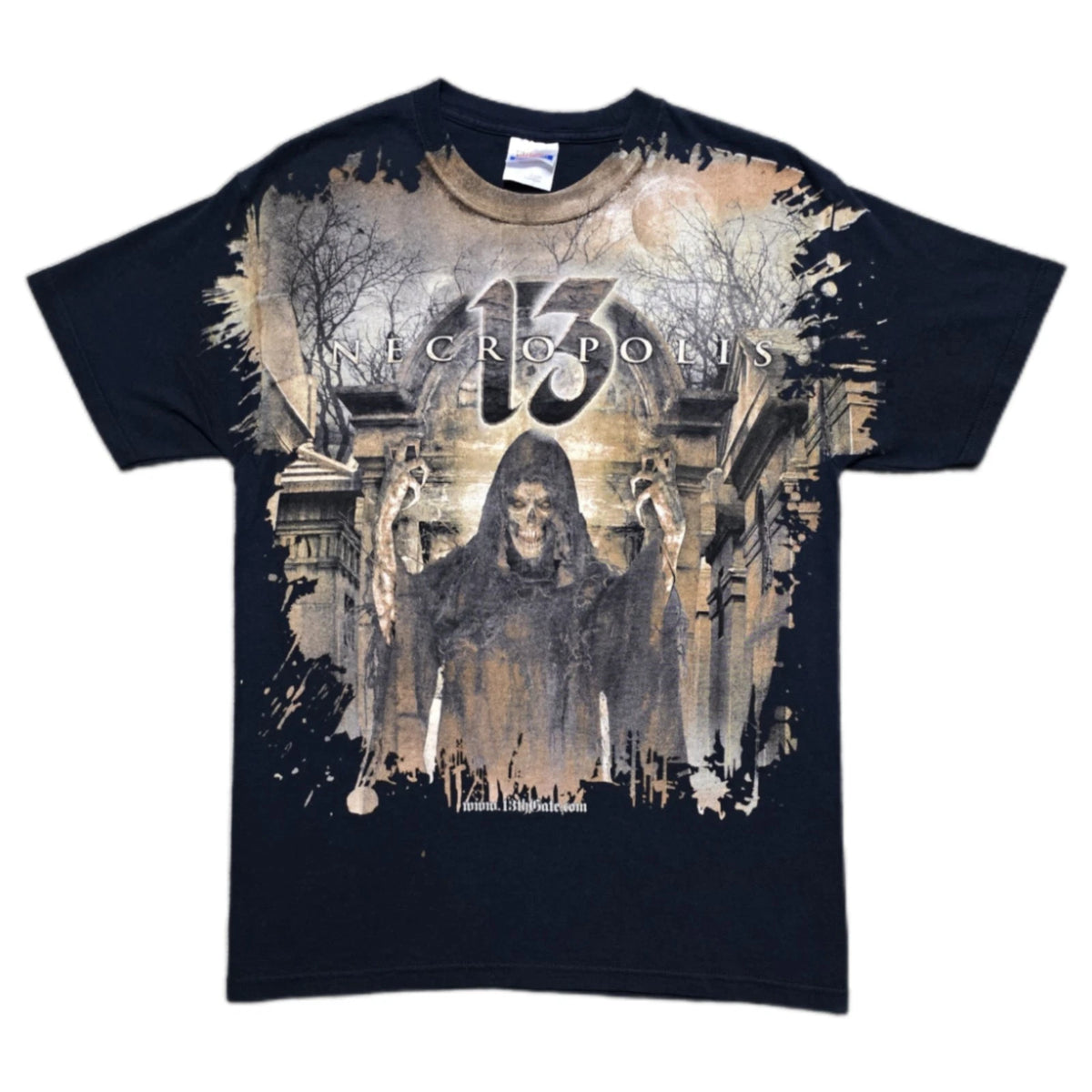 VTG Horror T Shirt NECROPOLIS 13th Gate Haunted House Adult M Rare
