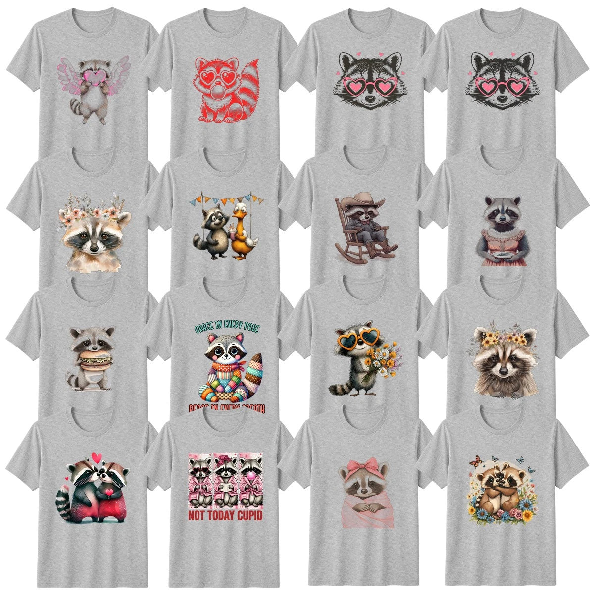 Cute Wildlife T-Shirt Raccoons Animal Lover Gift