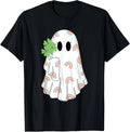 Rainbow Boo Shamrock Ghost St Patrick_s Day Spooky Season T-Shirt