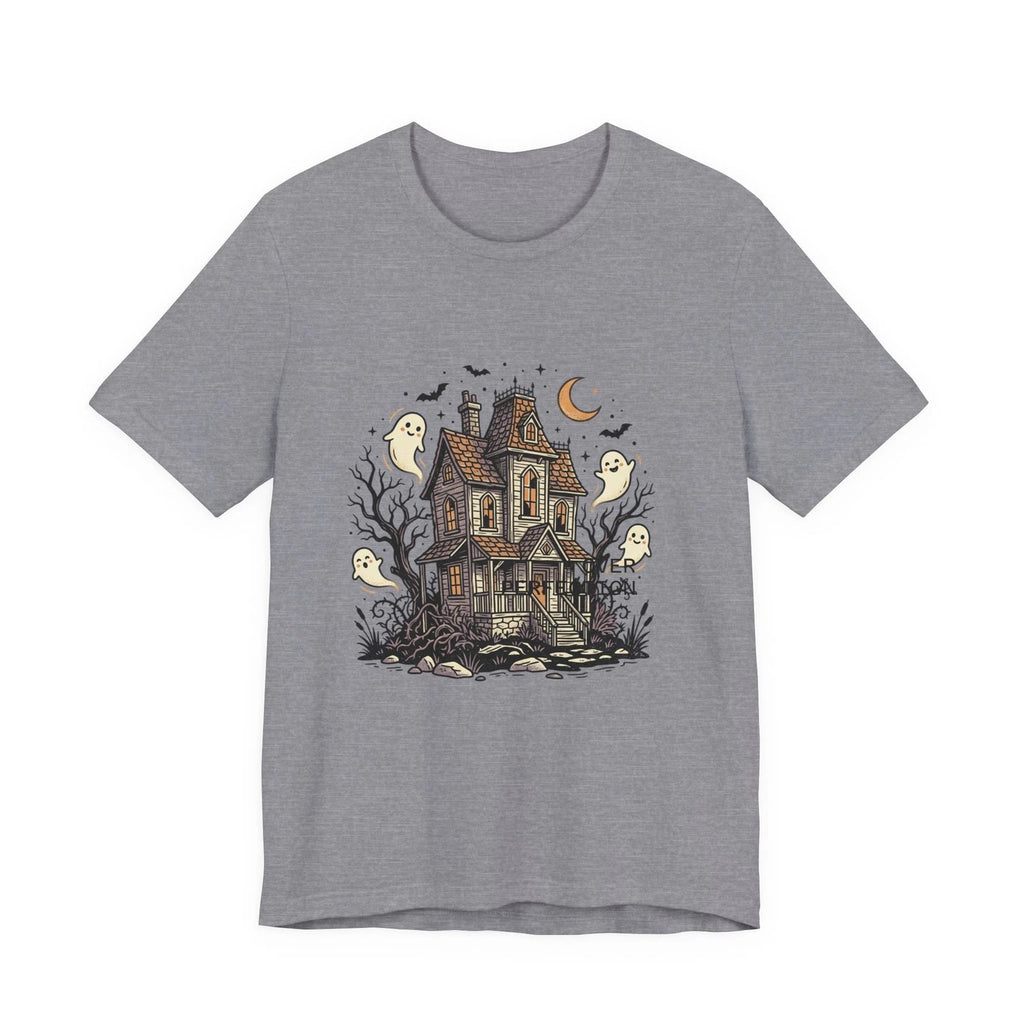 Halloween Haunted House with Ghosts Tee | Stay Spooky Back Print
