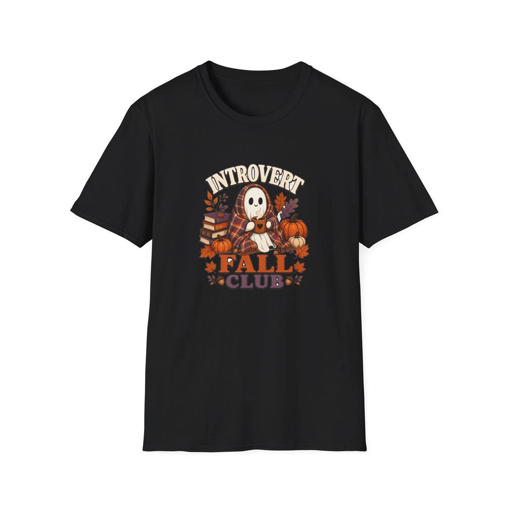 Introvert Fall Club Shirt, Cozy Ghost Autumn Tee Gift for Her