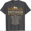 Odyssey Homer Dark Academia Odysseus World Tour T-Shirt