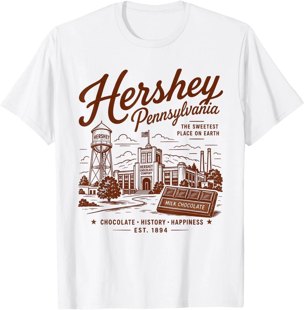 Hershey Pennsylvania Vintage Chocolate Factory Water Tower T-Shirt