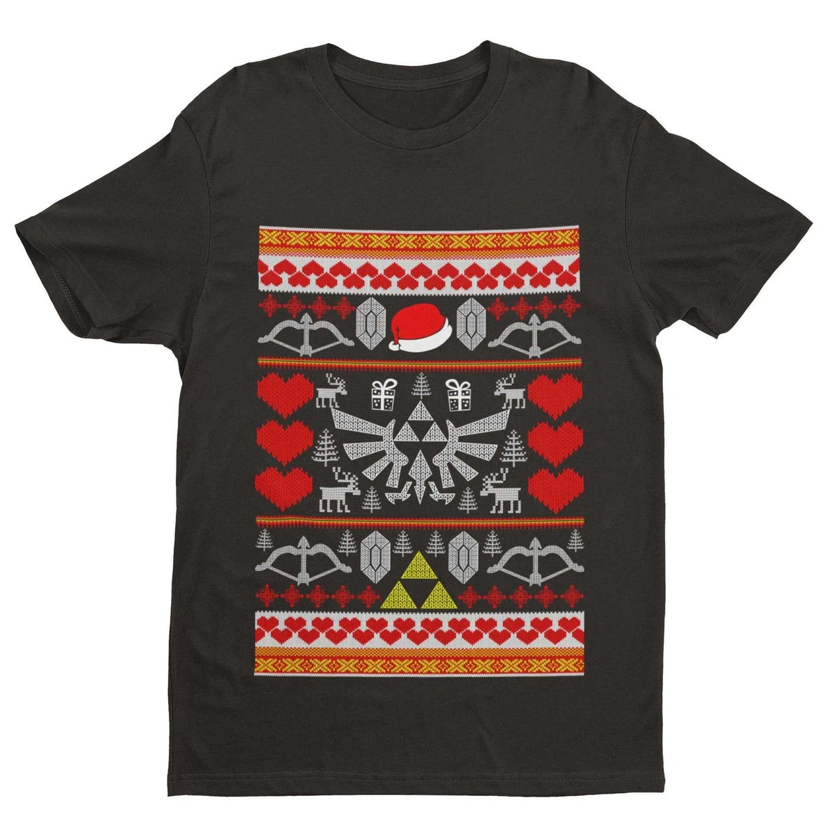 Funny Christmas Retro Gaming T Shirt Zelda Triforce Gamer Xmas Gift Idea Classic