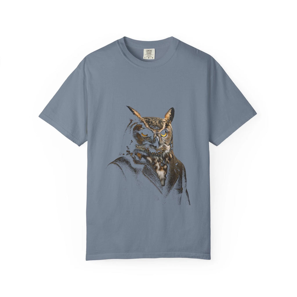 Distinguished Owl T-Shirt Dark Academia Wise Bird Graphic Tee Mens Womens Pepper