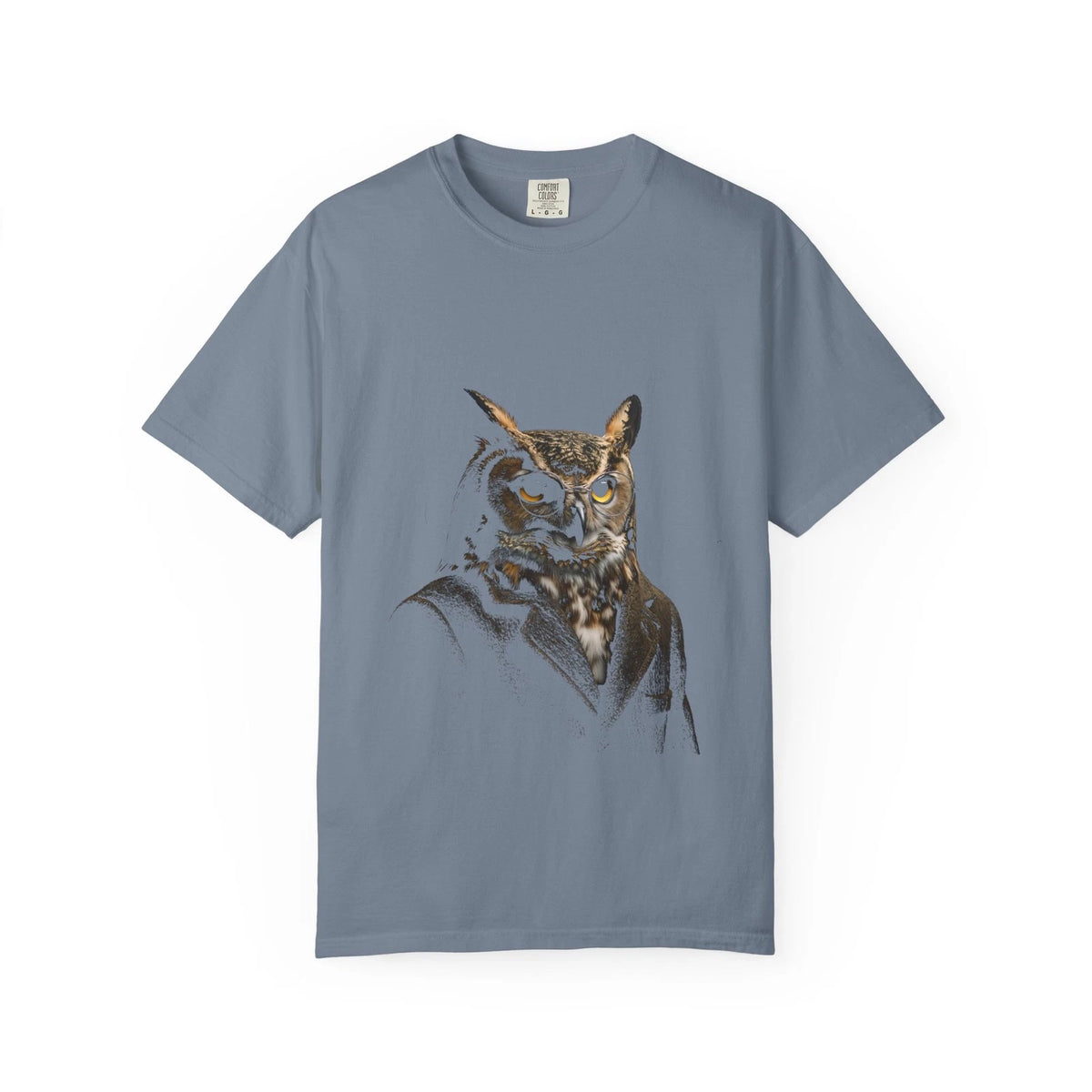 Distinguished Owl T-Shirt Dark Academia Wise Bird Graphic Tee Mens Womens Pepper