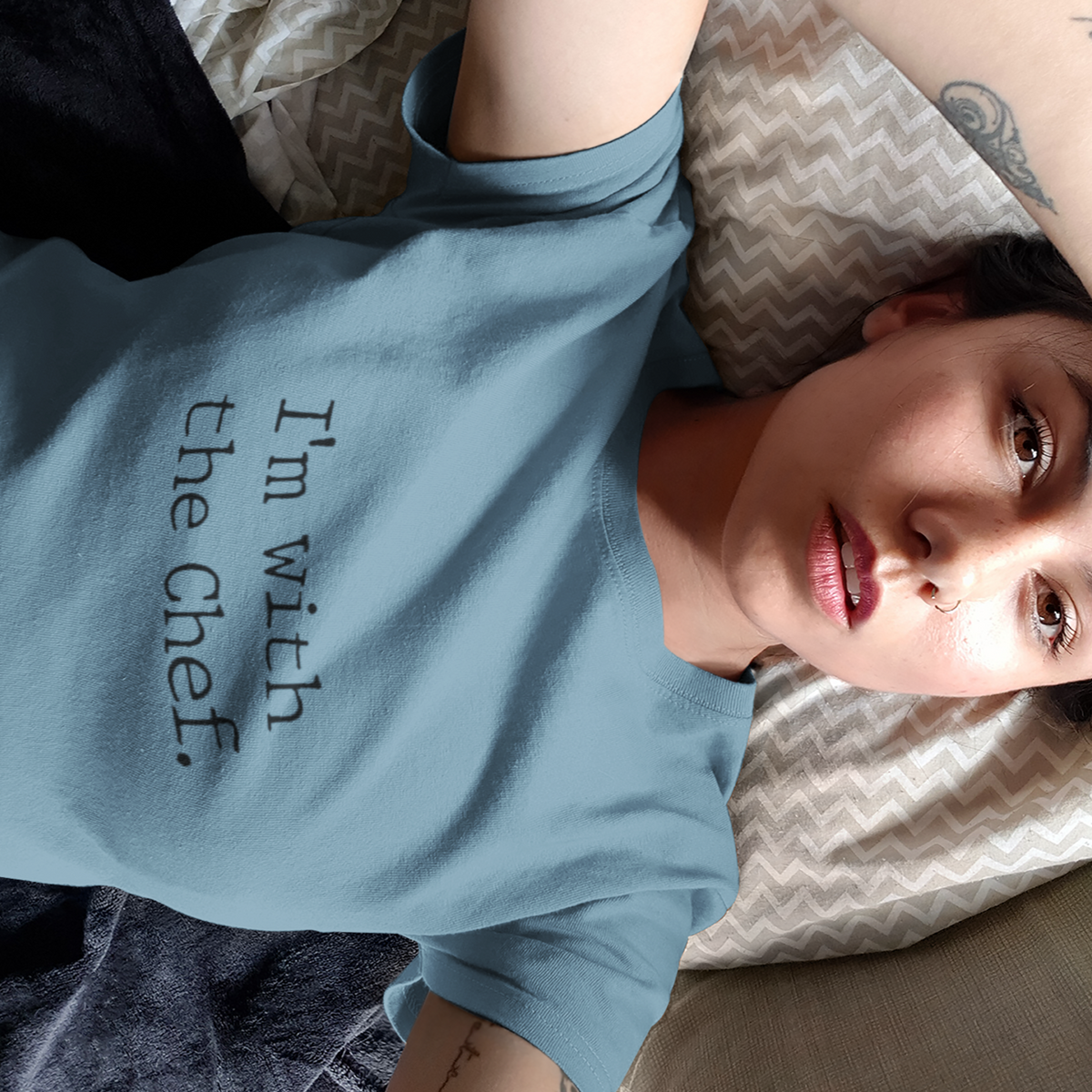 I'm With the Chef Funny Foodie Tee