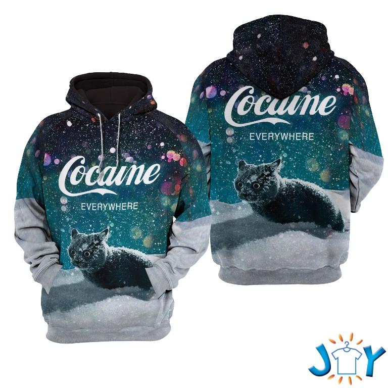 Snow Cat Cocaine Everywhere Hoodie, Sweatshirt & Ugly Sweater