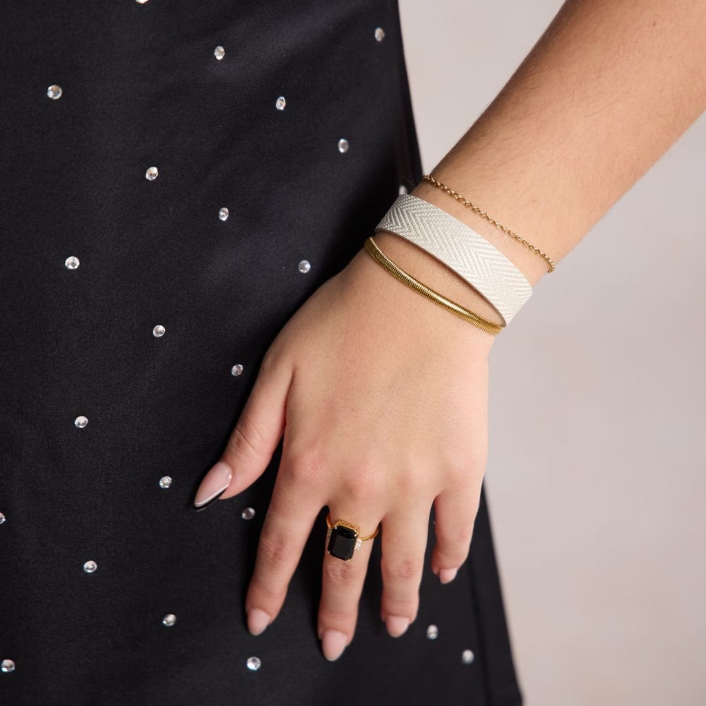 Soft Pearl Thin Leather Cuff Bracelet