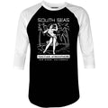 South Seas - San Diego, CA - Vintage Tiki Bar - 3/4 Sleeve Raglan