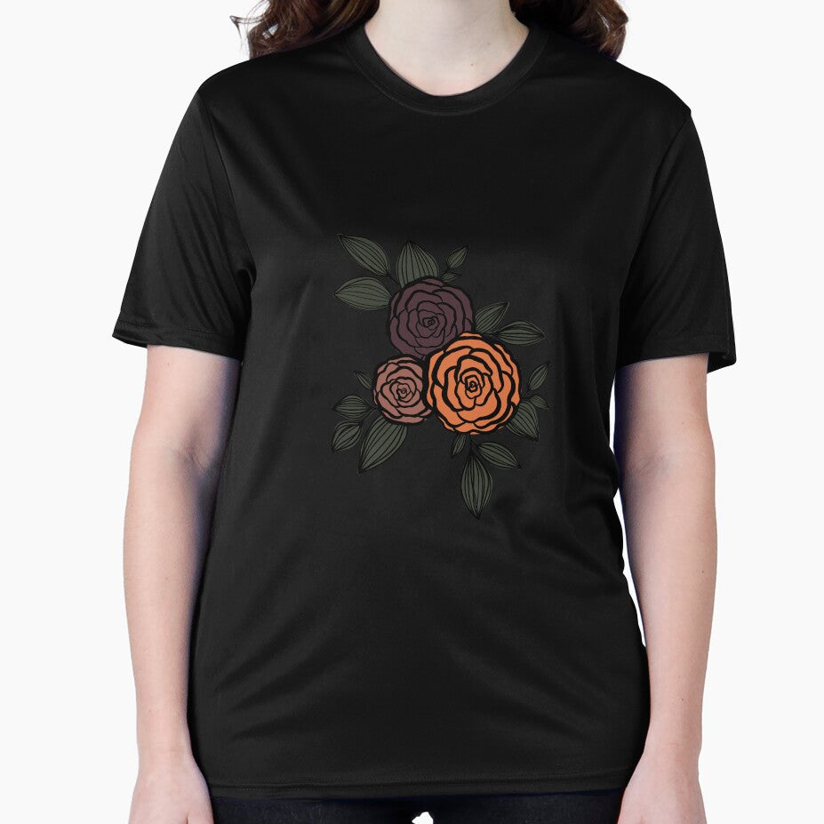 Jewel tone line drawn floral by specklednspiced