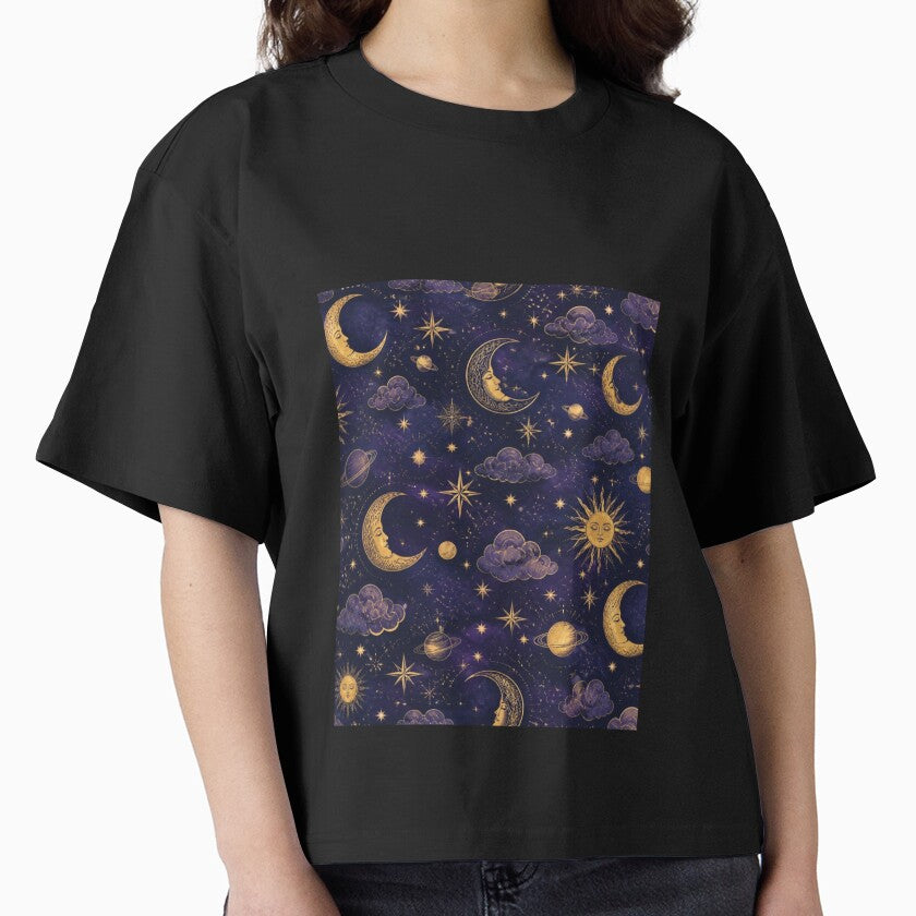 Celestial Moon & Stars Pattern | Mystical Night Sky by DesignsByTaara