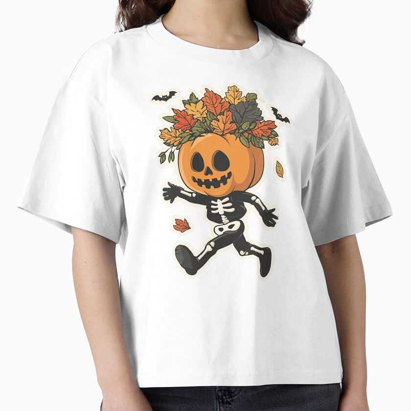 Retro Halloween Skeleton in Pumpkin Costume by Bambooartist