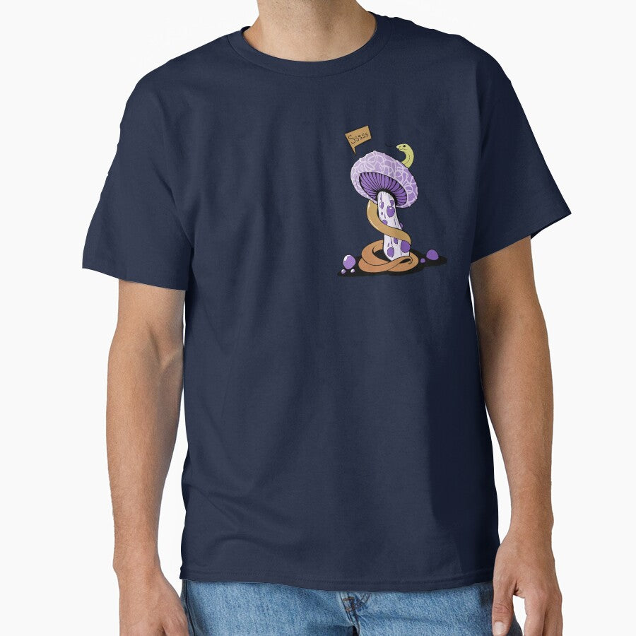 Poisonous purple mushroom with bubbles and yellow snake by MalkyTea