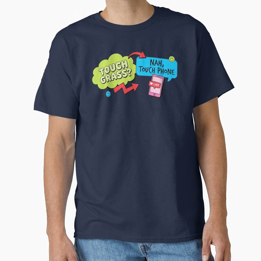 Touch Phone Not Grass Meme Touch Grass by ProhibitionStickers