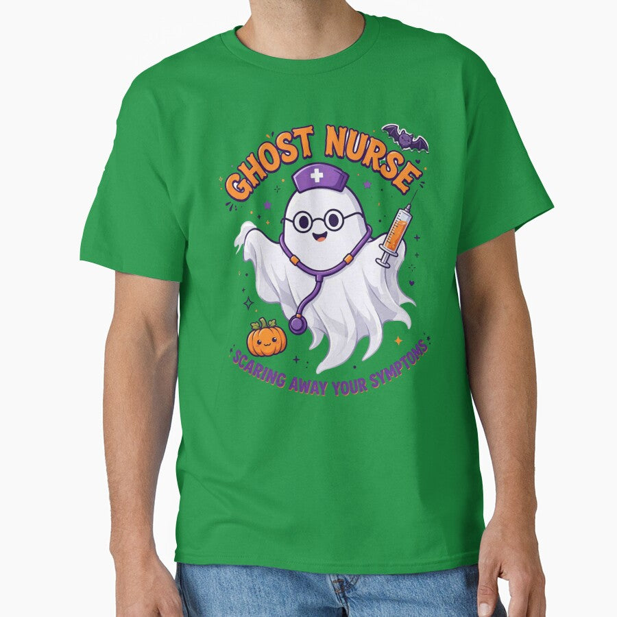 Ghost Nurse Hauntingly Good Care Shirt by SKELORRA