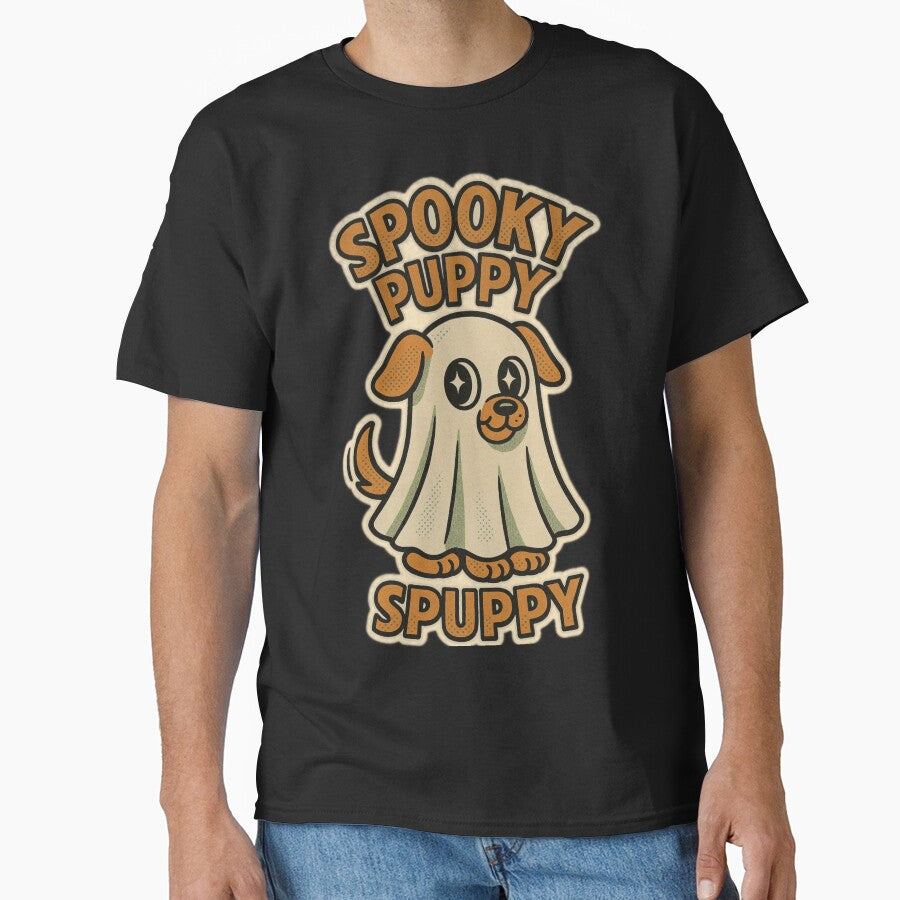 Retro Halloween Pets – Cute Halloween Dog Spooky Puppy Ghost Comic Art by JacobKAurumhead