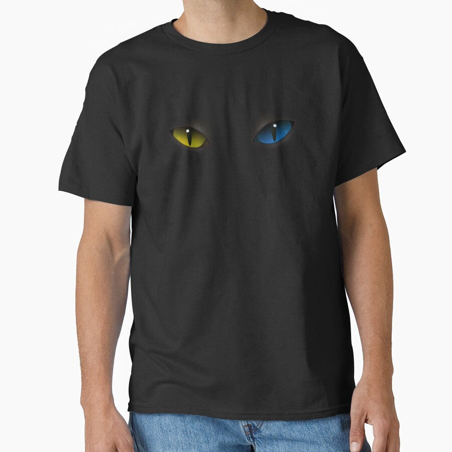 Scary Halloween Black Eyes Cat Costume T-Shirt by Get A Wear  Shop