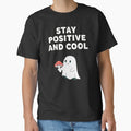 Stay Positive Ghost by Linework Studio