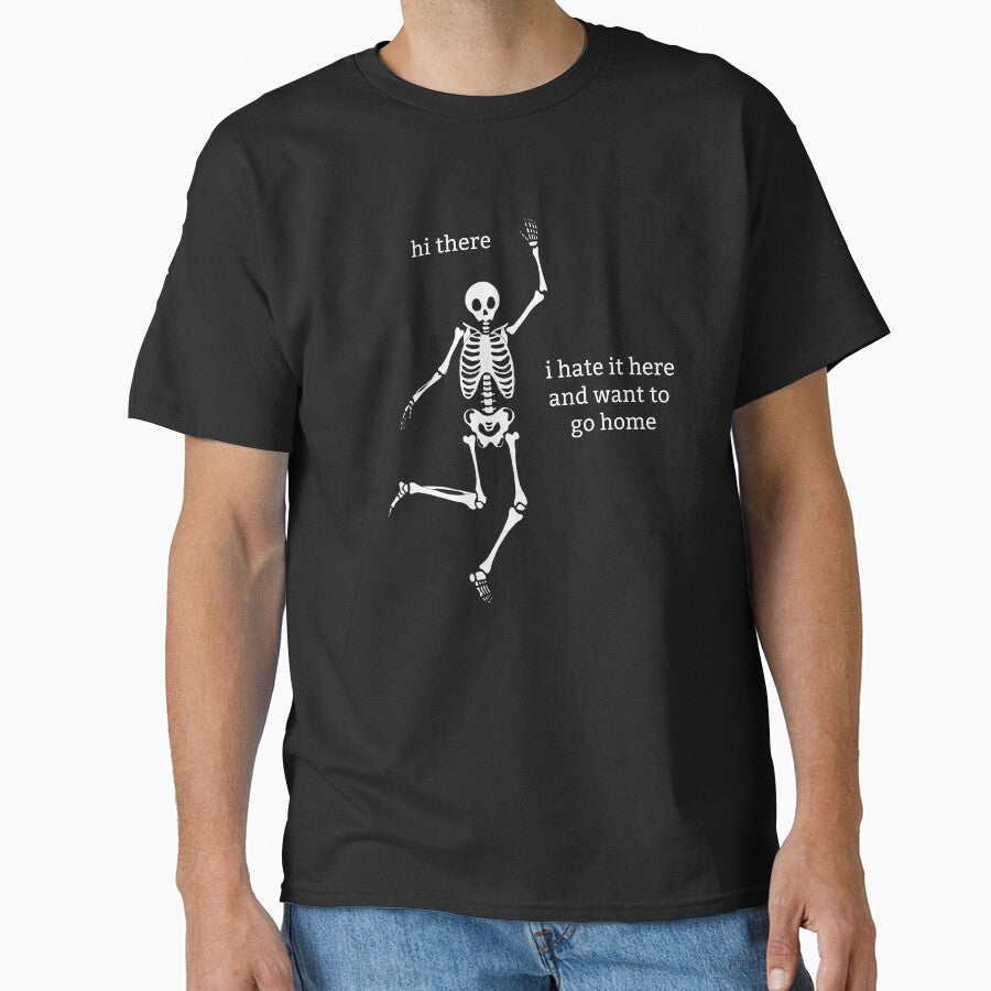 Sassy Skeleton "I hate it here" Funny Saying by sassyskeleton
