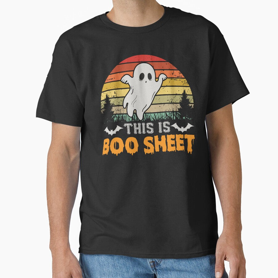 This Is Boo Sheet Ghost Retro Halloween Costumes Men and Women by Rasu Art