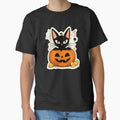 Spooky Cute Halloween Jack-O-Lantern Cat Gift - Black Cat In A Pumpkin by Artycom