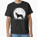 Saint Bernard Dog – Halloween Moon Silhouette by The Real Life Symphony