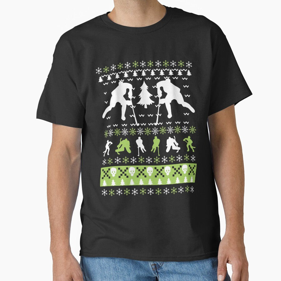 Men Playing Hockey Christmas by URBANBOX