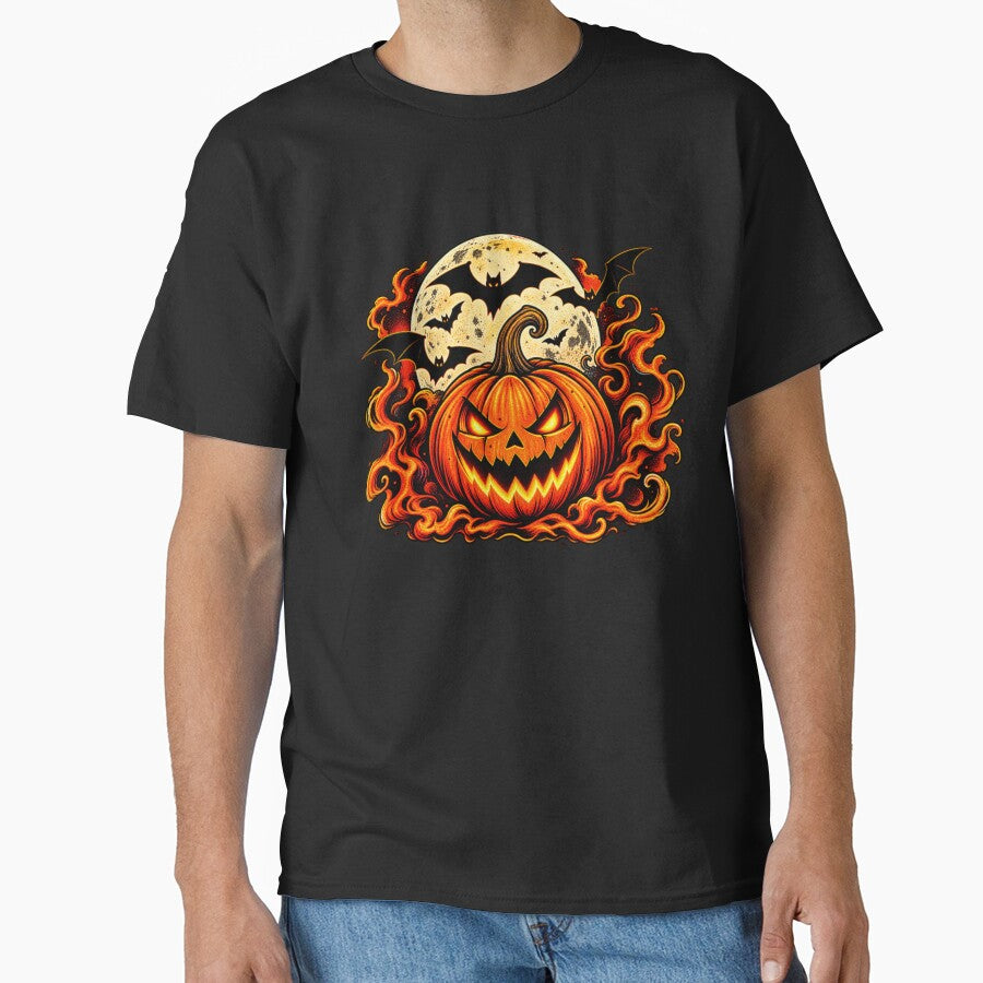 Fiery Jack O Lantern Halloween Design by StyleBloomes