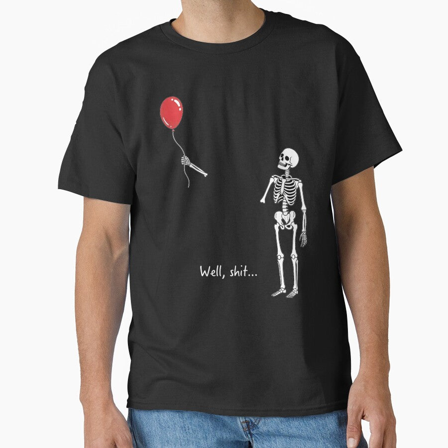 Well Skeleton Holding Balloon Gothic Halloween by AmazingPics001