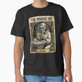 The Anxious One Tarot Card T-Shirt - Skeleton Drinking Iced Coffee by YourWearPulse